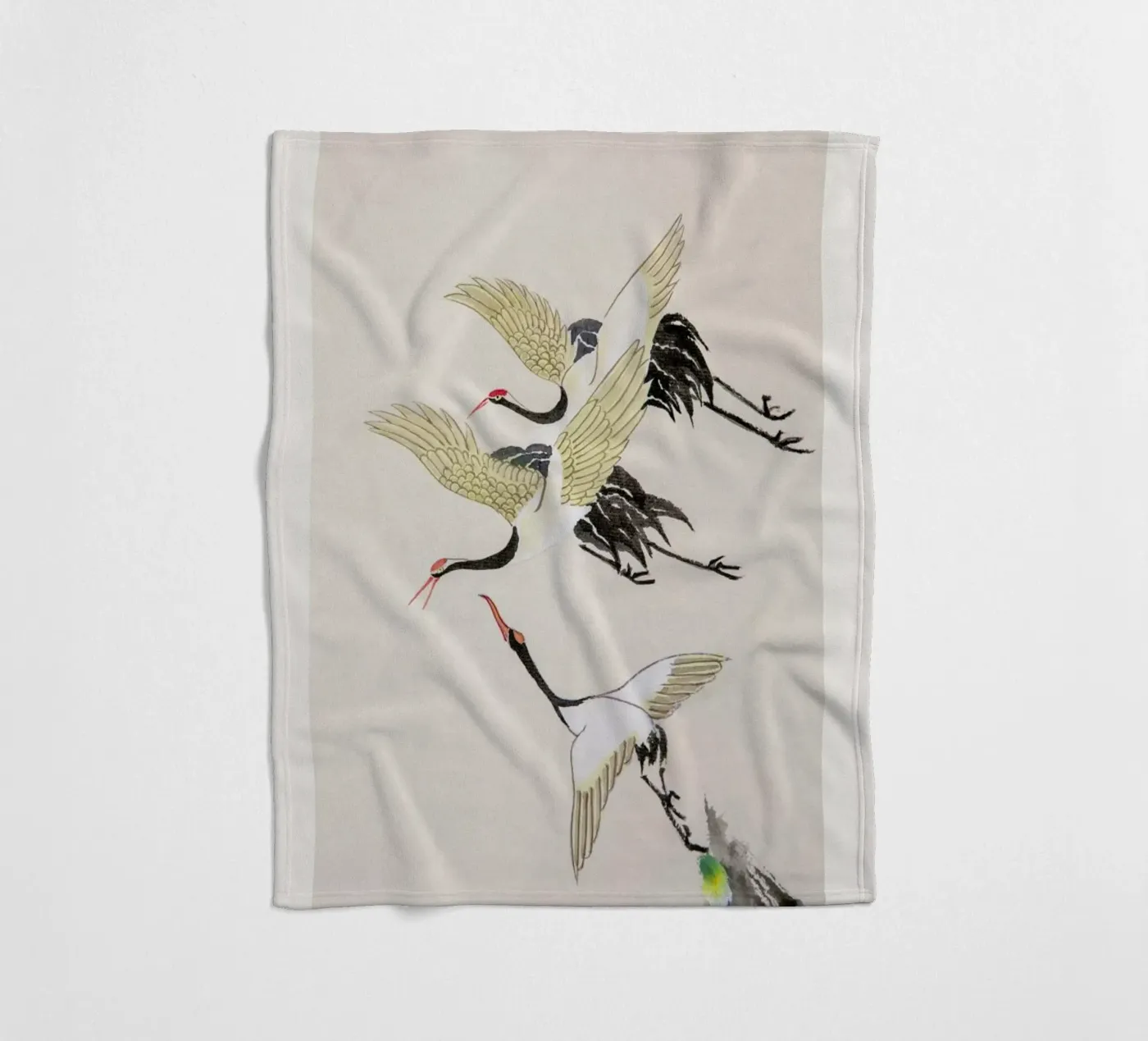 Swooping Cranes Fleecedecke von Flora & Fauna