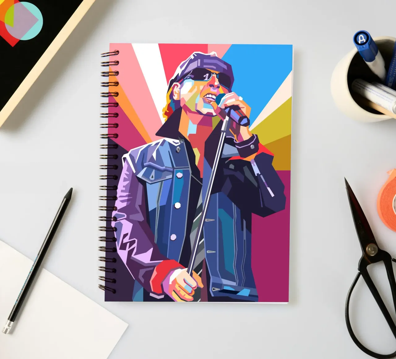 Iconic Klaus My Scorpions spiral notebook by Hantamrata