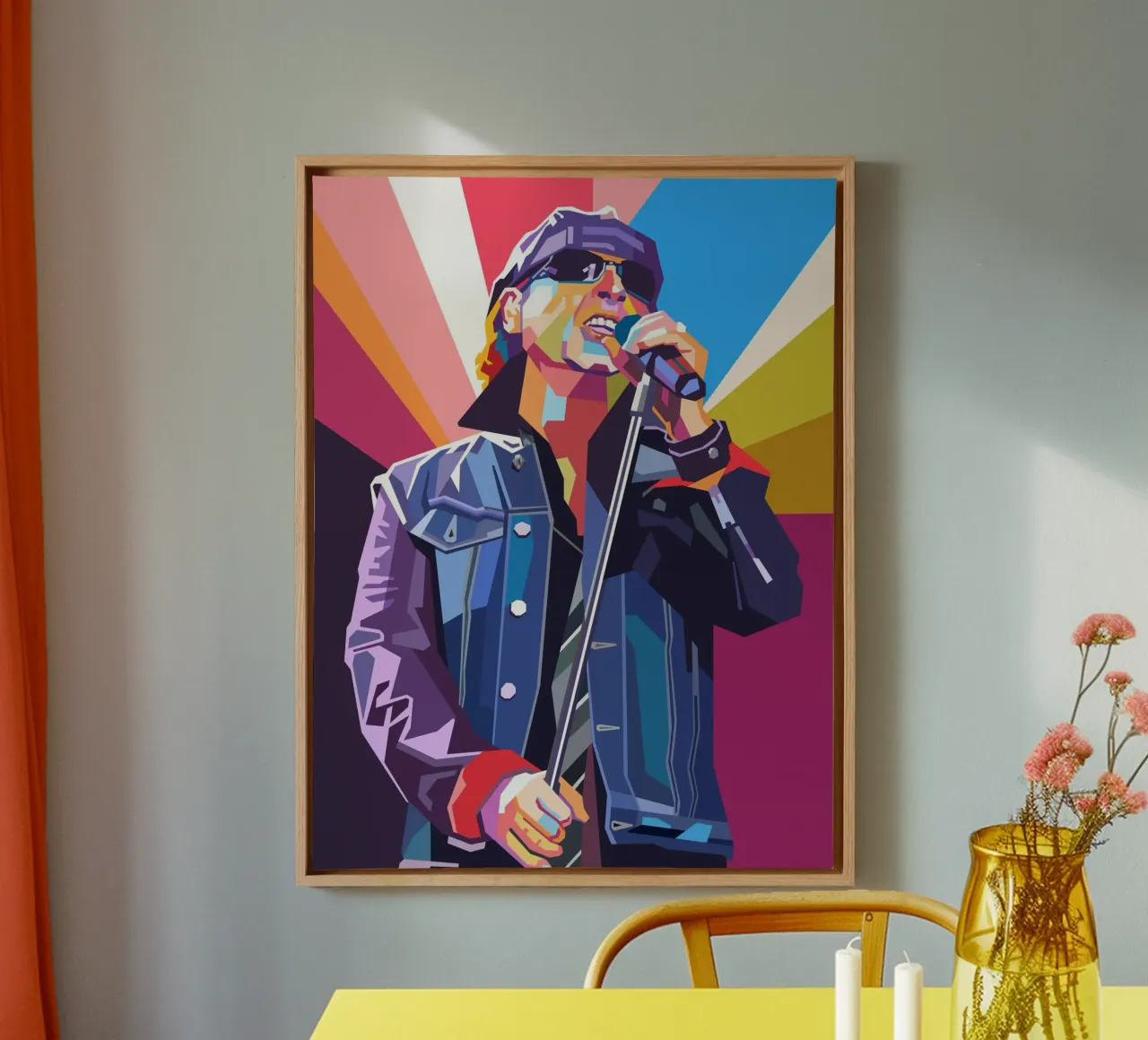 L'iconico Klaus dei miei Scorpions tela con Cornice a cassetta da Hantamrata