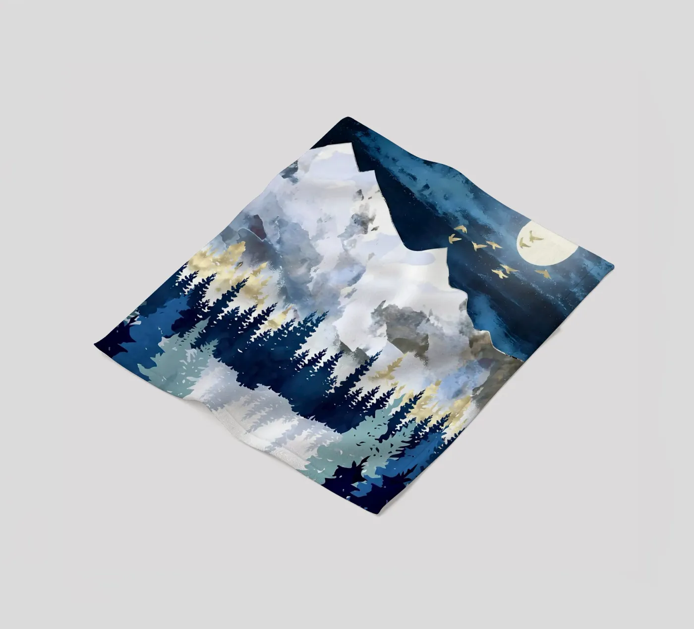 Hellblaue Berge Fleecedecke von Albert S Jacob