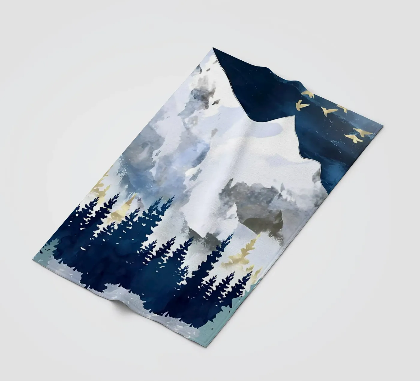 Hellblaue Berge Fleecedecke von Albert S Jacob