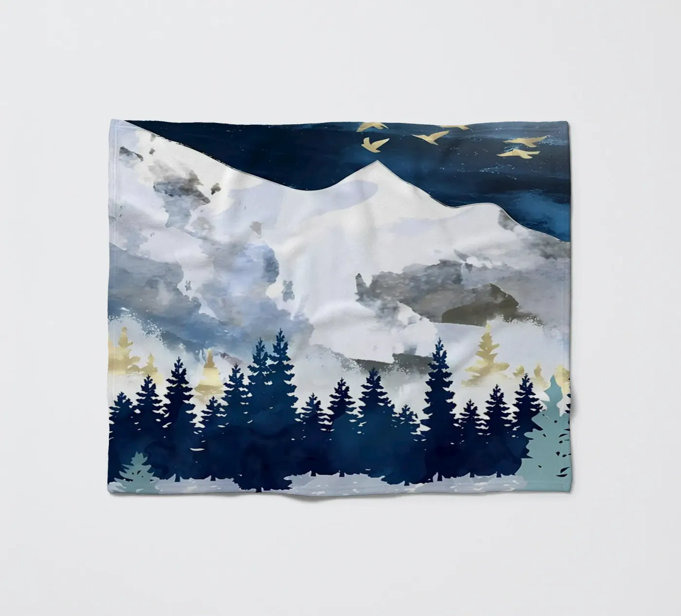Hellblaue Berge Fleecedecke von Albert S Jacob