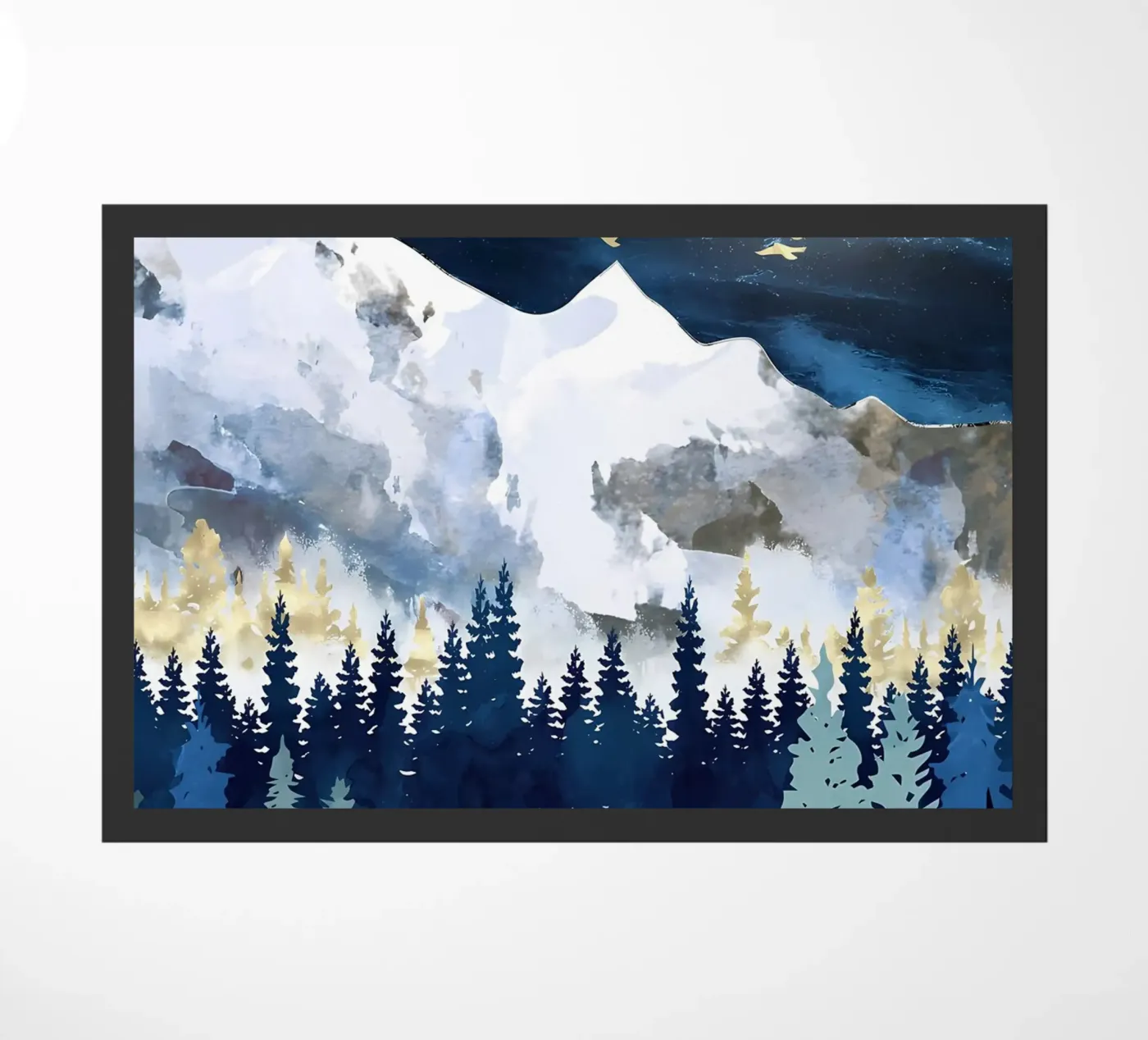 Hellblaue Berge Fußmatte von Albert S Jacob