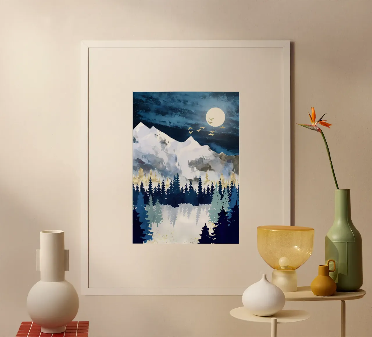 Hellblaue Berge Poster von Albert S Jacob