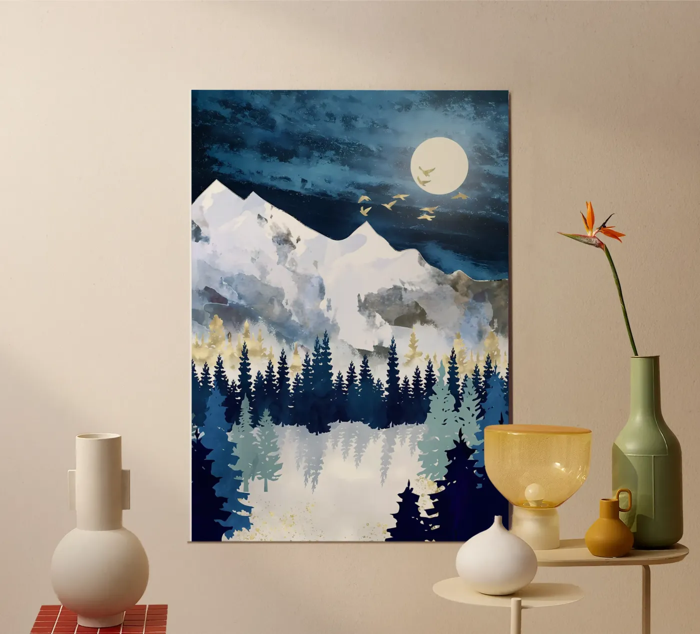 Light Blue Mountains Poster von Albert S Jacob