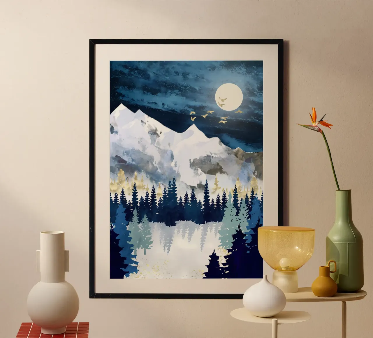 Hellblaue Berge Poster von Albert S Jacob