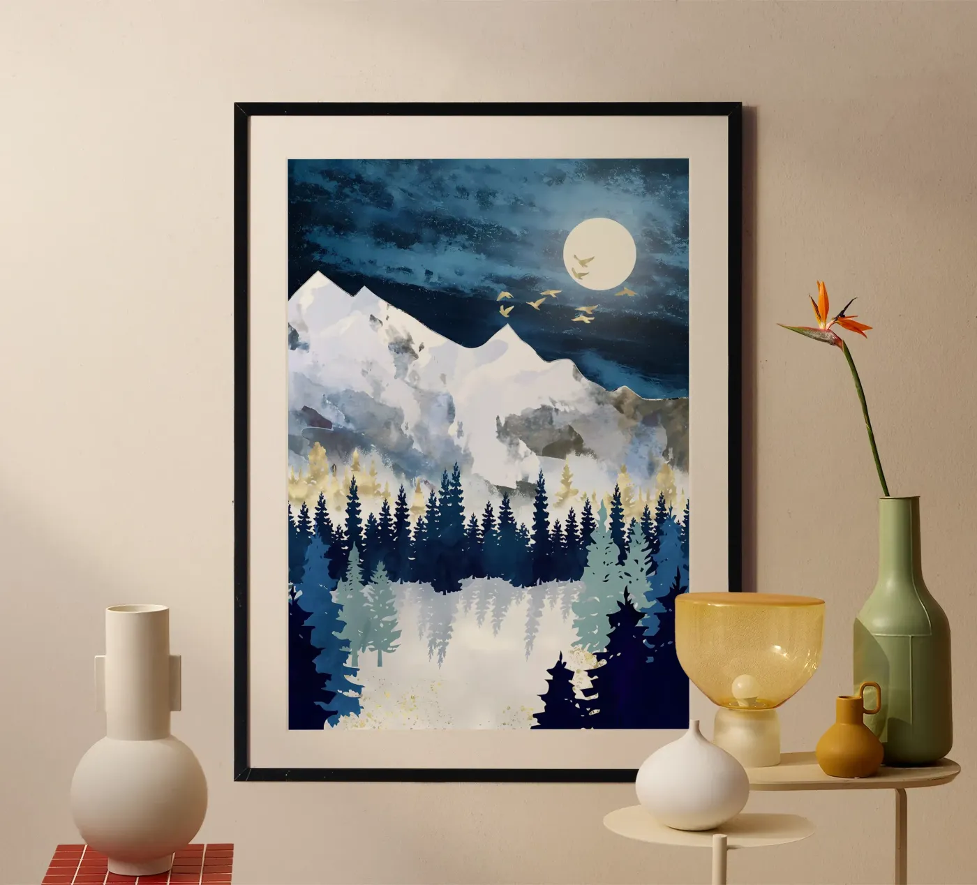 Hellblaue Berge Poster von Albert S Jacob
