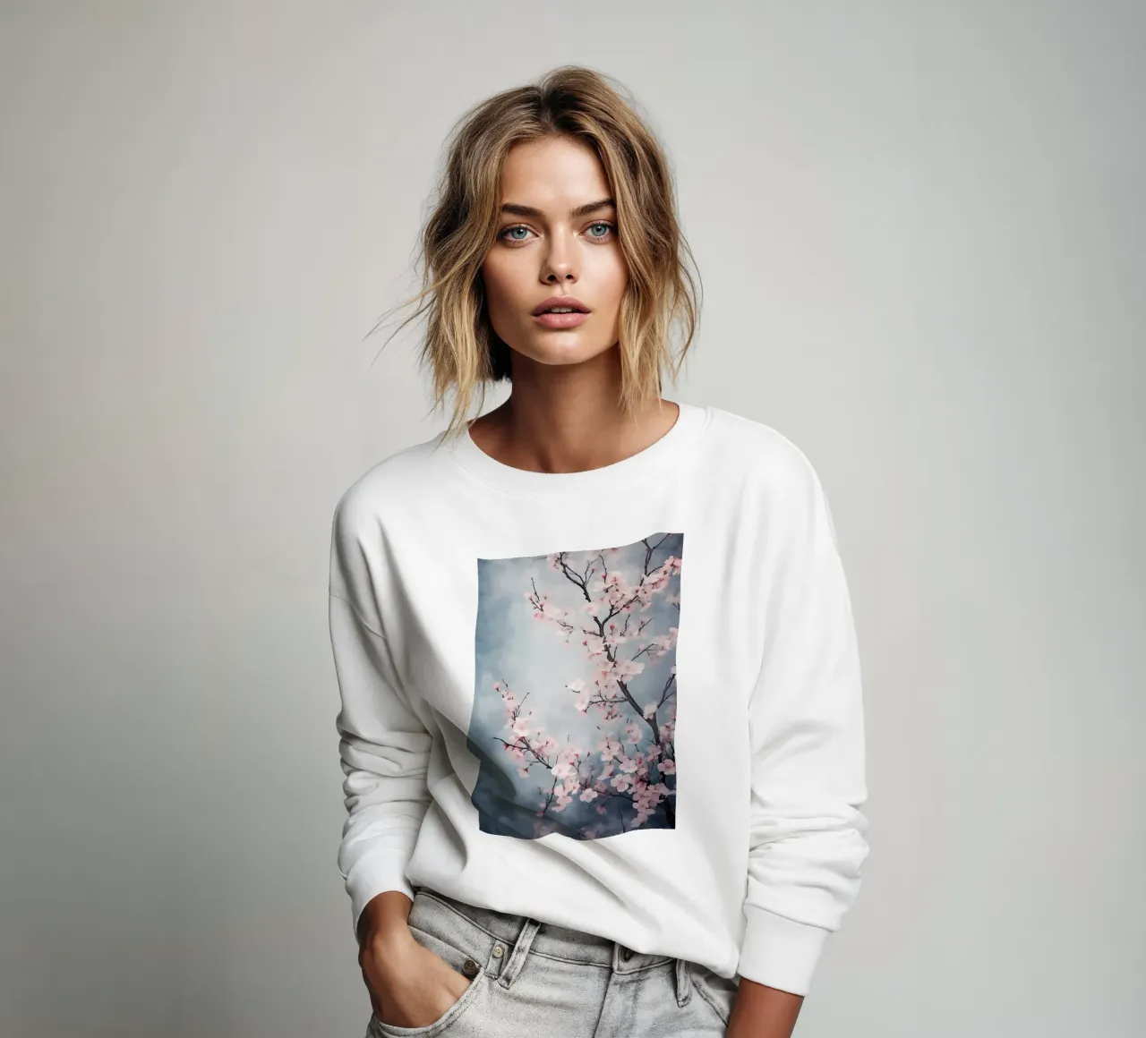 Sakura in volo felpa da Rebecca Clark Wyrick