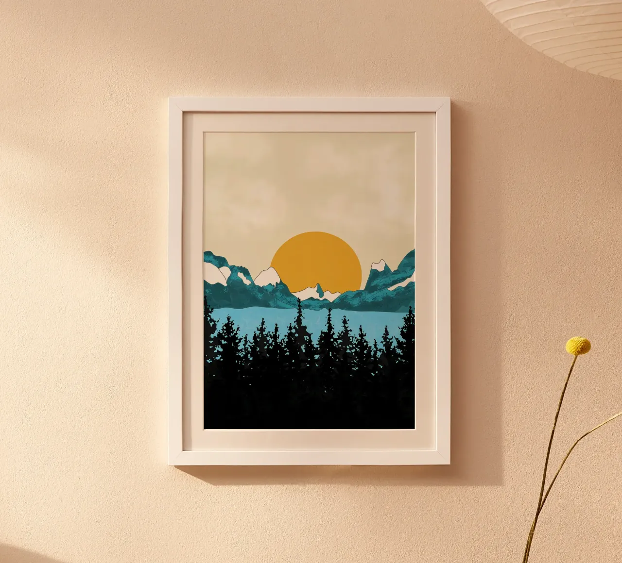 Neve al chiaro di luna poster con telaio in alluminio da Albert S Jacob