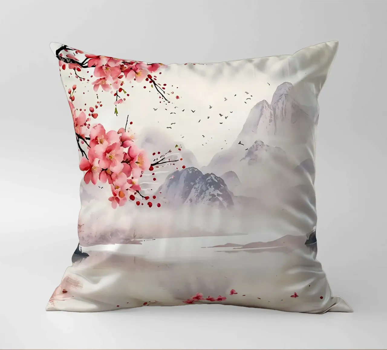 ciliegio in fiore in Giappone cuscino da Rebecca Clark Wyrick