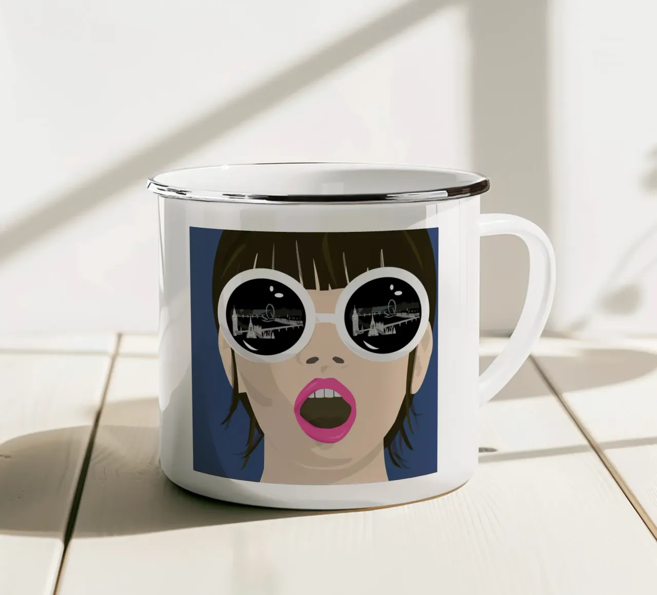 My eyes on London tazza in smalto da Ctoft