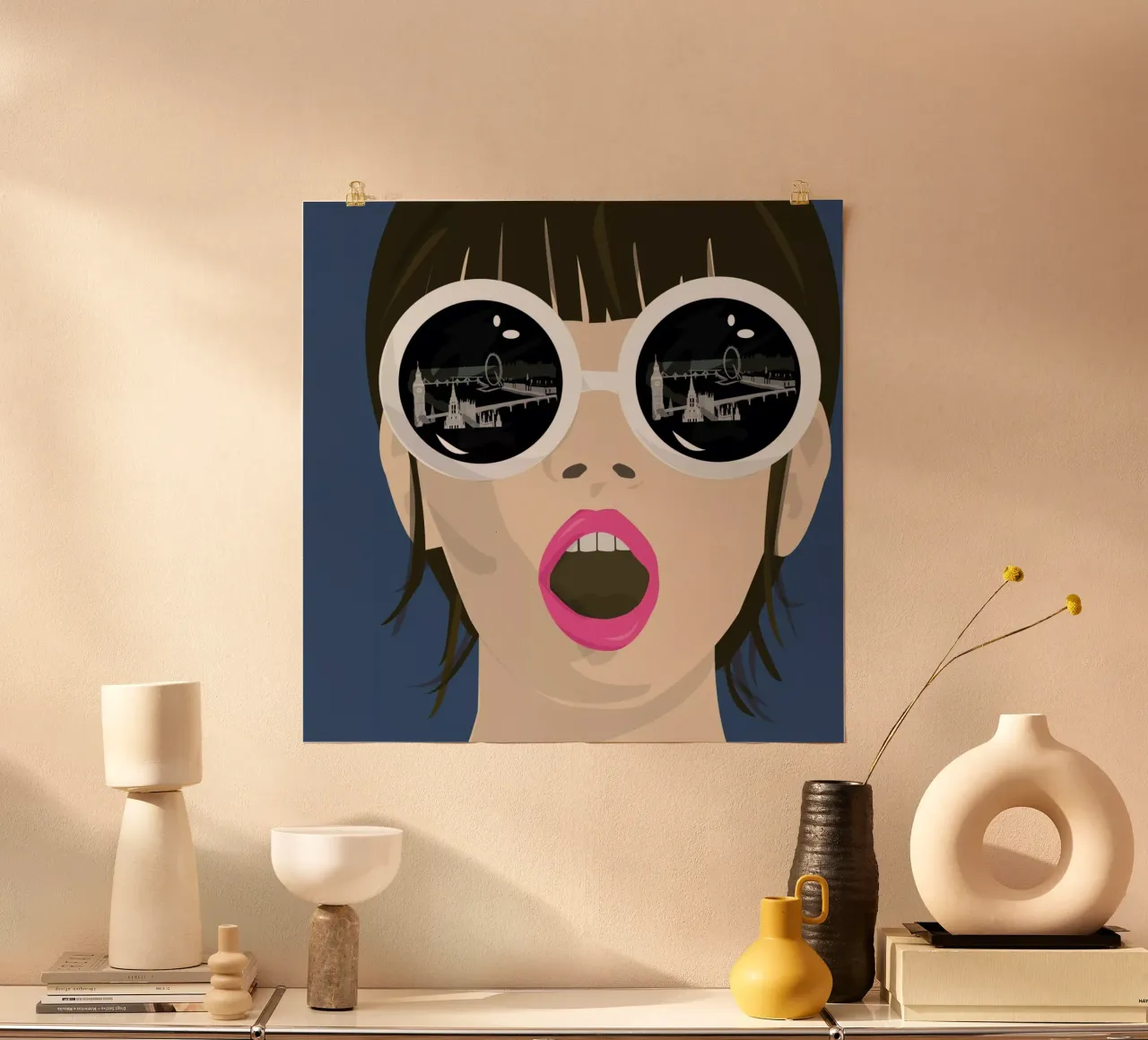 My eyes on London poster con telaio in alluminio da Ctoft