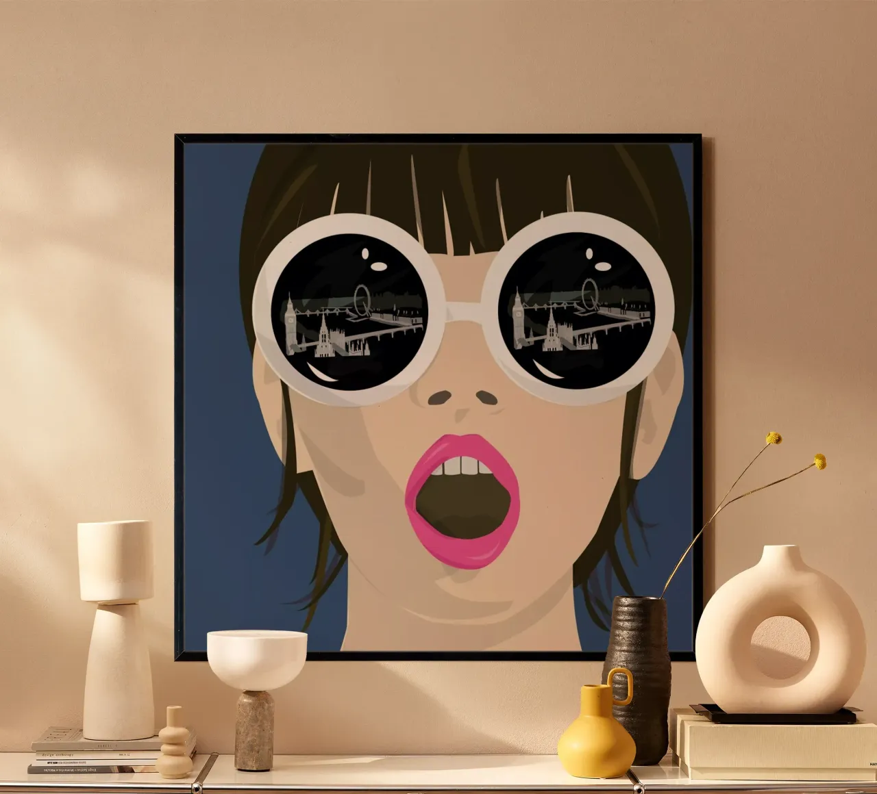 My eyes on London poster con telaio in alluminio da Ctoft