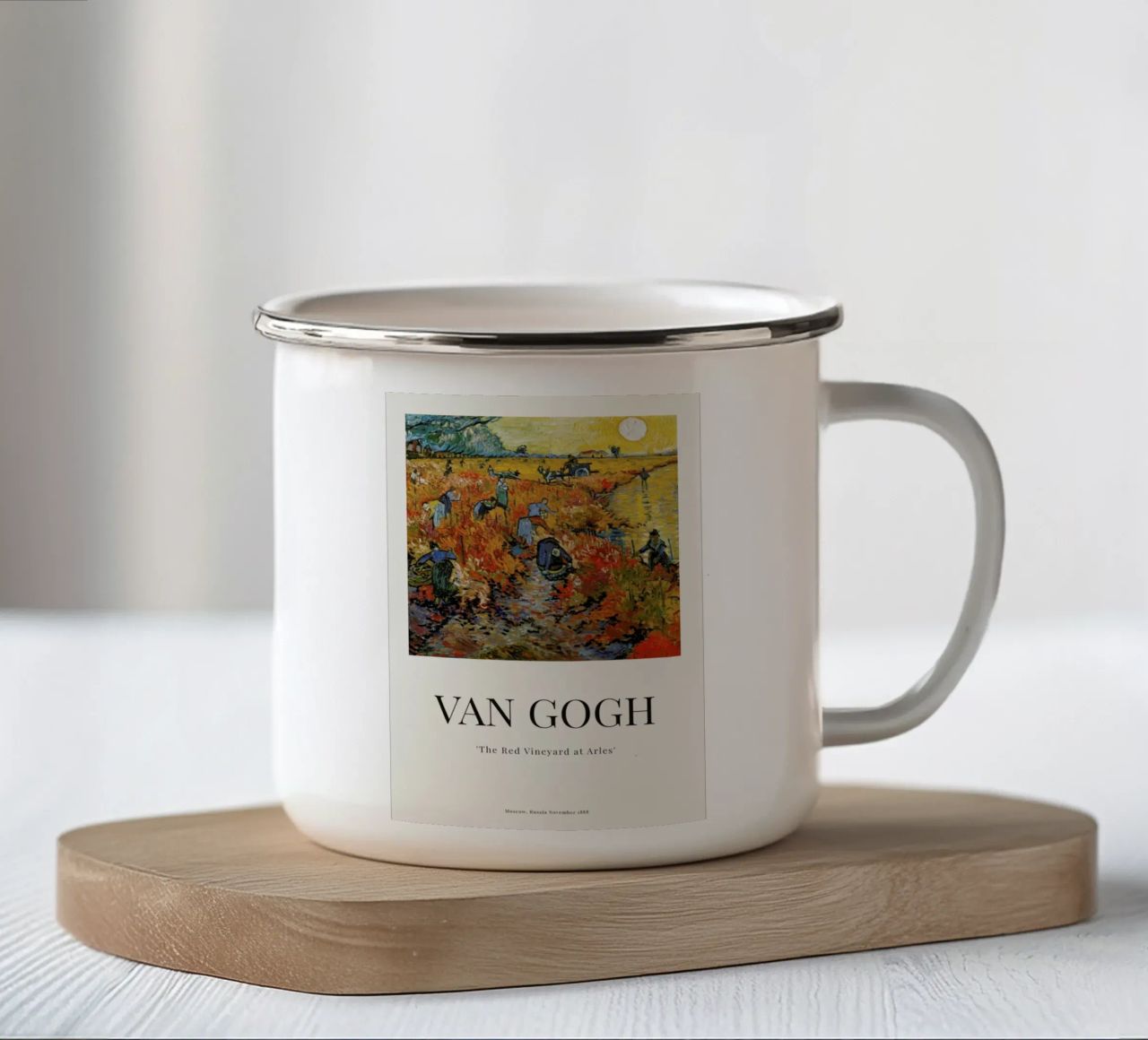 van Gogh - The Red Vineyard at Arles tazza in smalto da ARTOTHEK