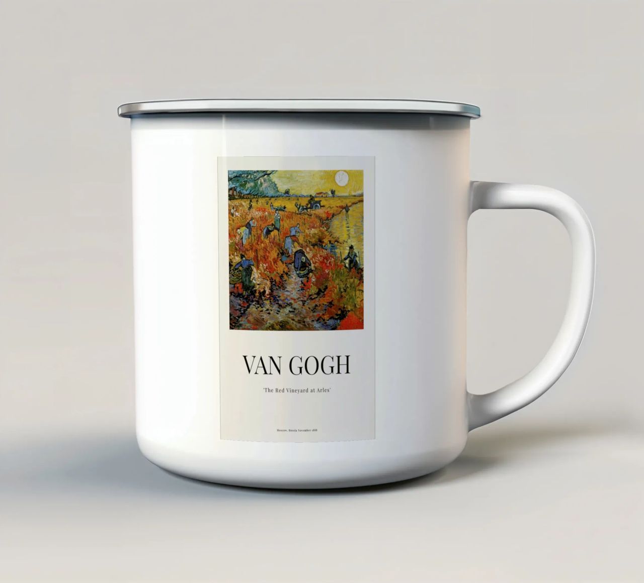van Gogh - The Red Vineyard at Arles tazza in smalto da ARTOTHEK