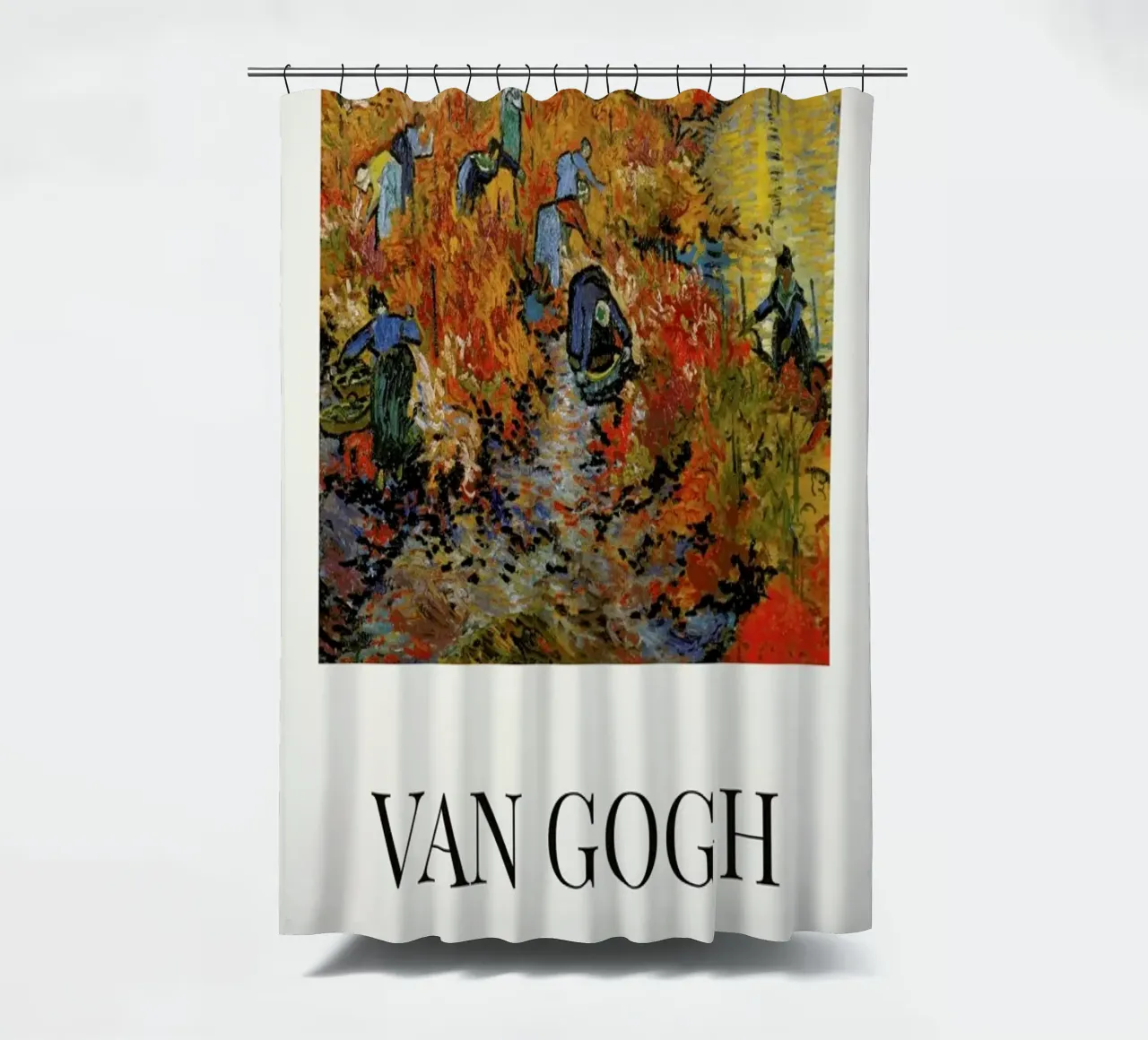 van Gogh - The Red Vineyard at Arles shower curtain by ARTOTHEK