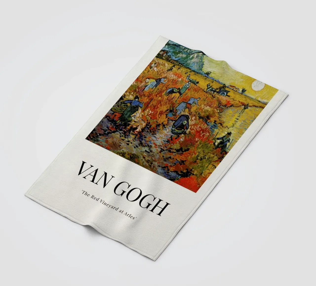 van Gogh - The Red Vineyard at Arles fleece blanket by ARTOTHEK