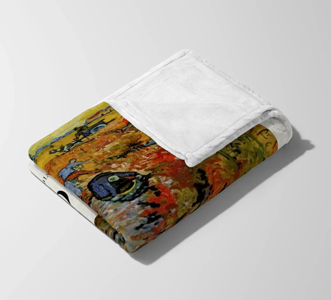 van Gogh - The Red Vineyard at Arles fleece blanket by ARTOTHEK