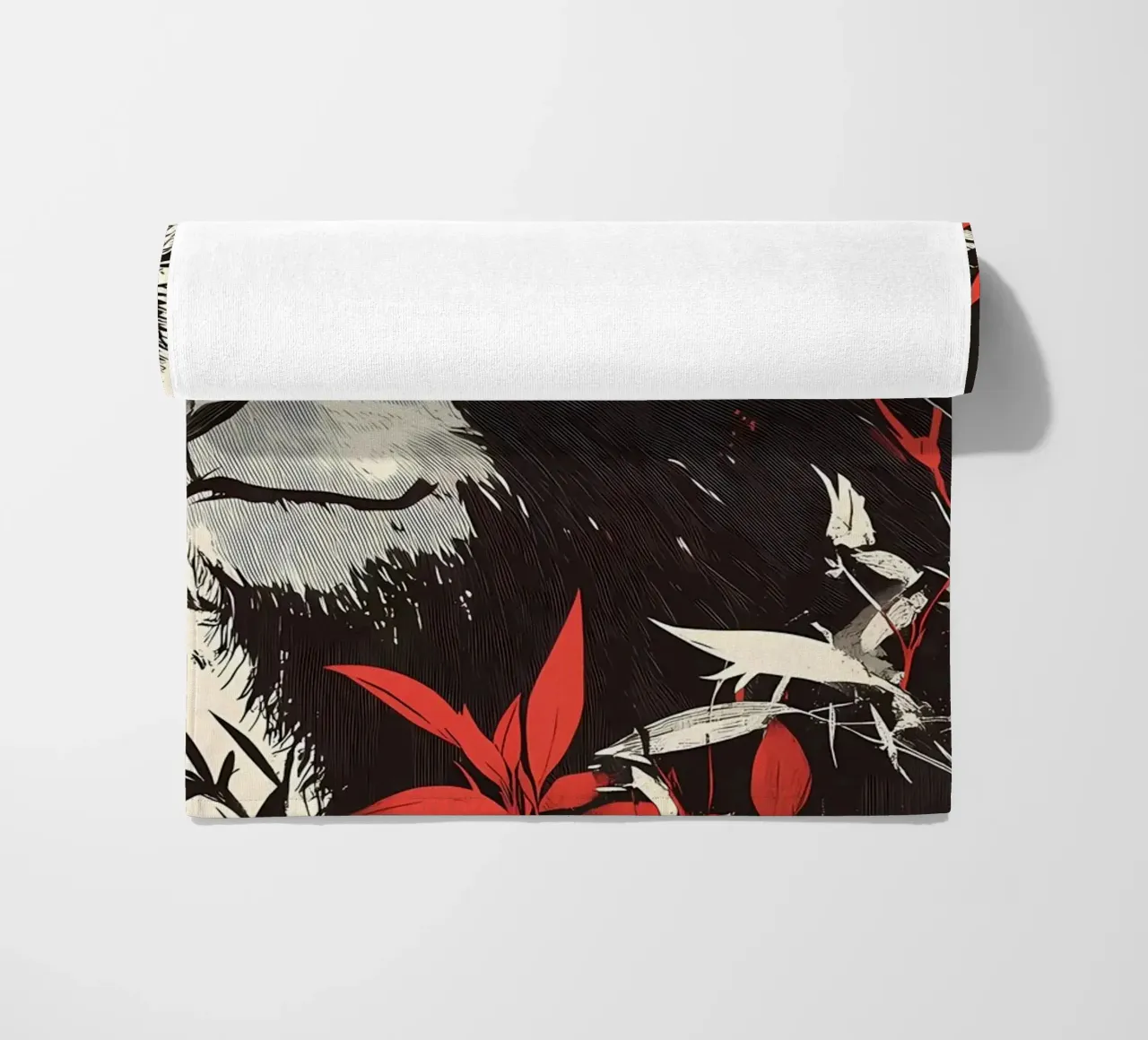 Panda Orso Occhi Rossi telo mare da James M Coyle
