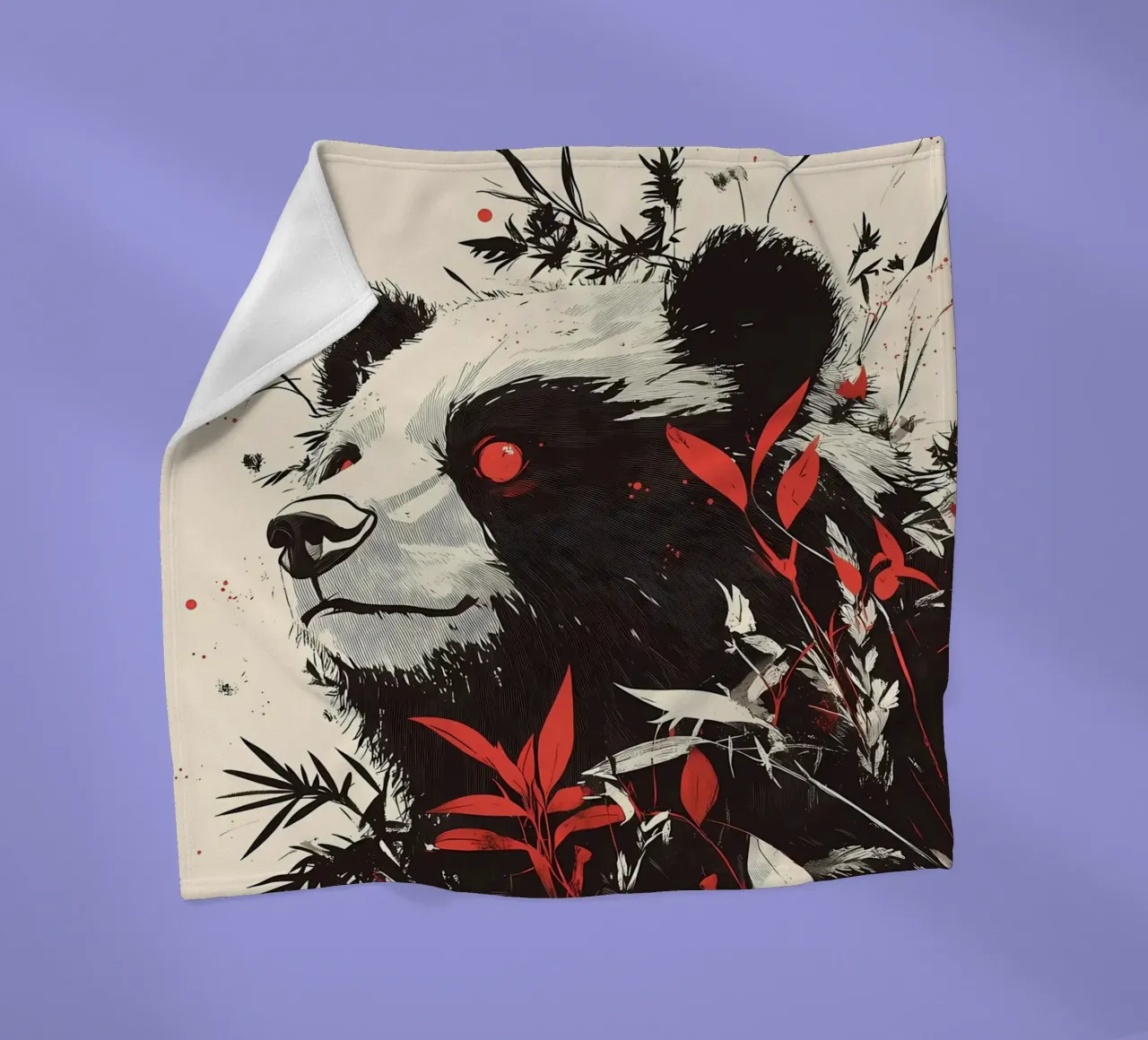 Panda Orso Occhi Rossi coperta in pile da James M Coyle