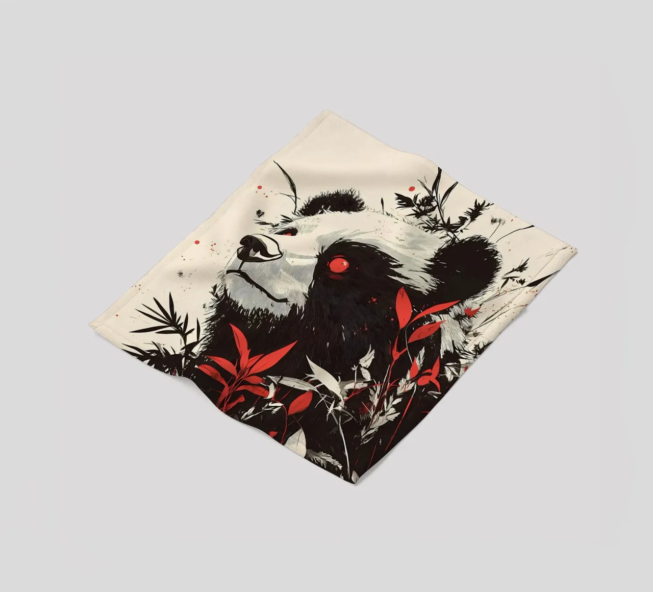 Panda Orso Occhi Rossi coperta in pile da James M Coyle
