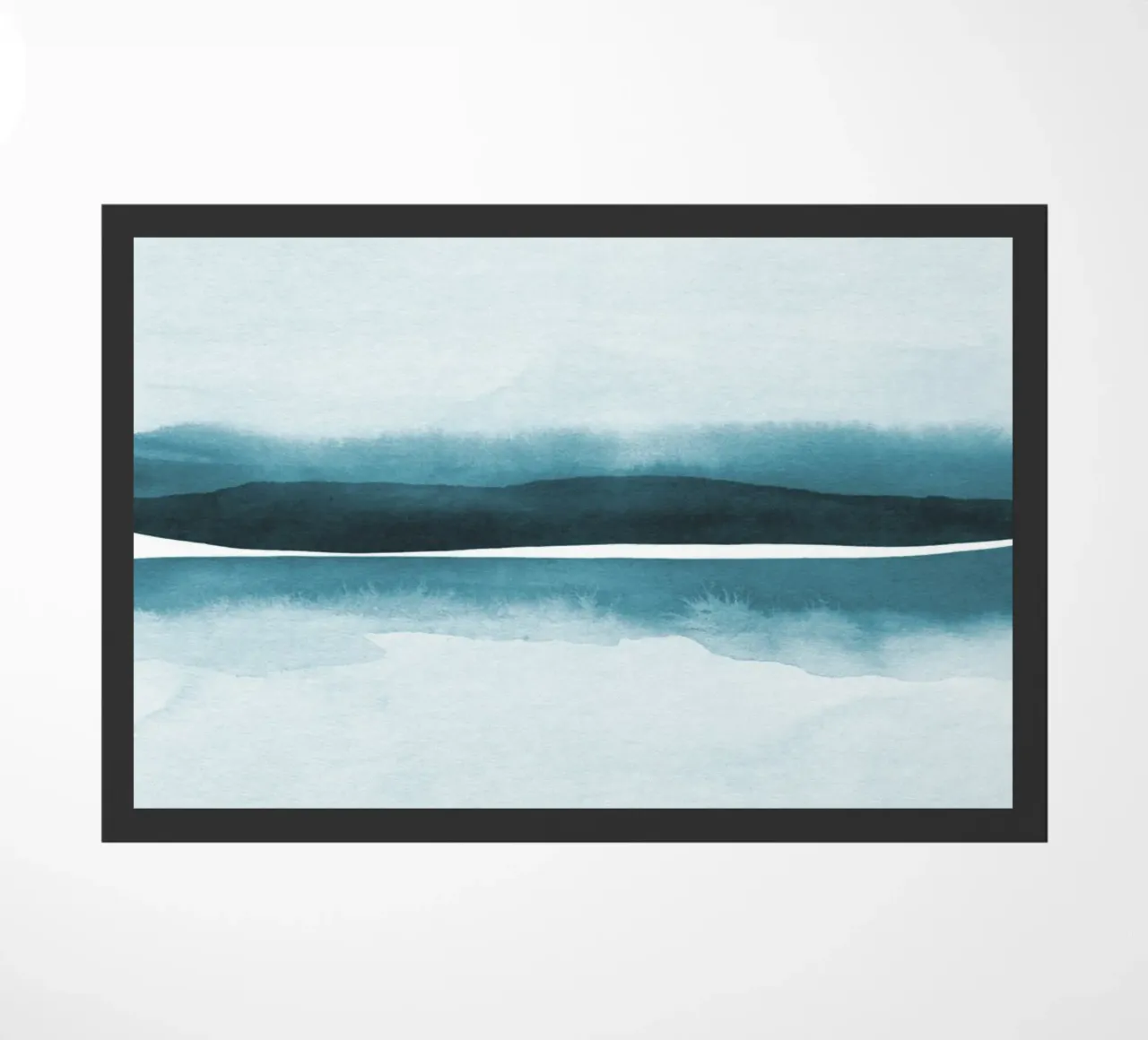 Paesaggio astratto ad acquerello 4 zerbino da NouveauPrints