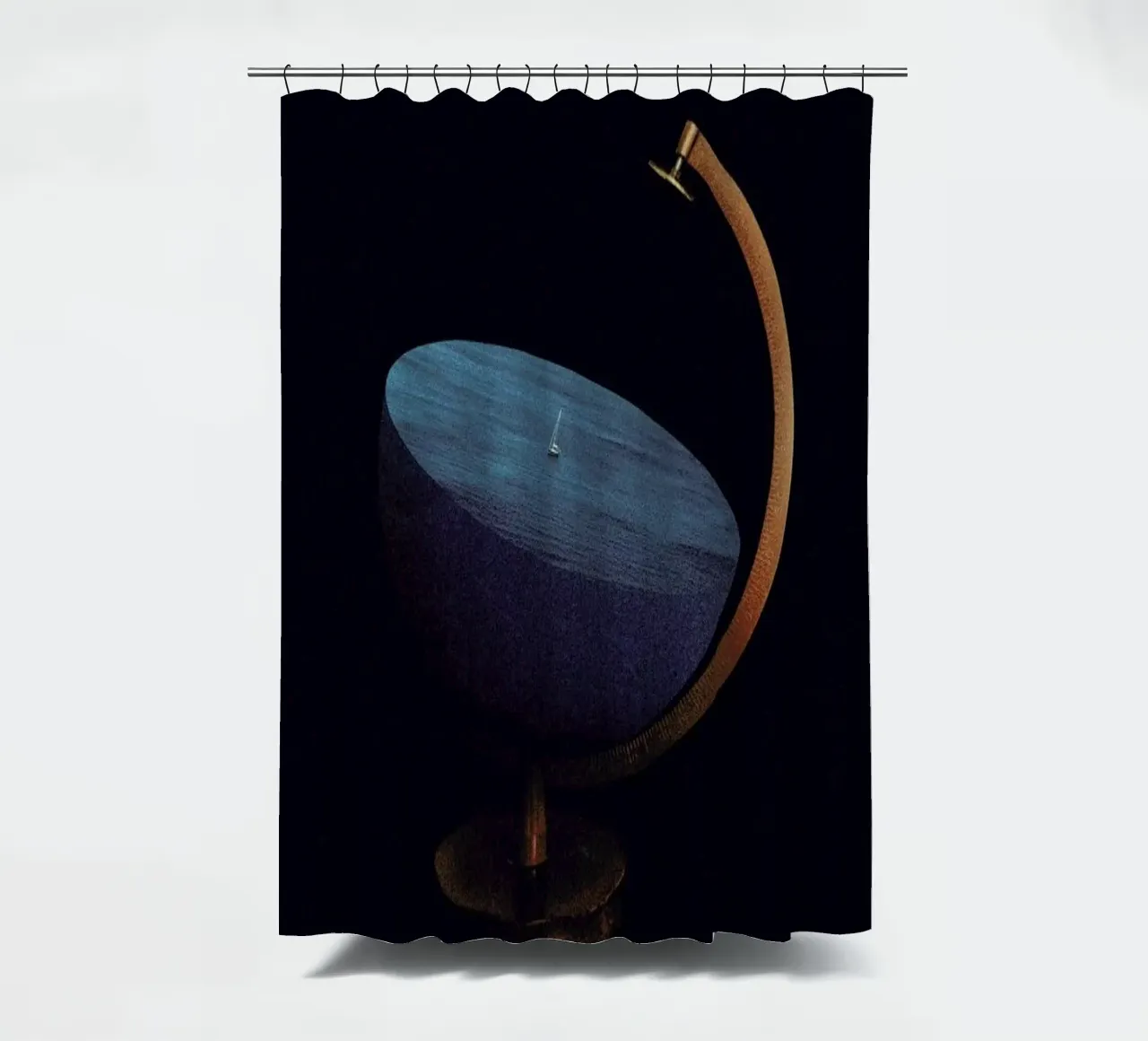 Semi Round Earth shower curtain by Maarten Léon