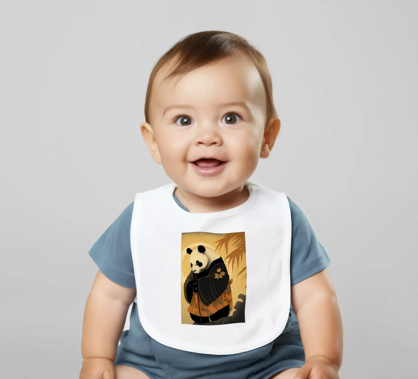 Poster baby bib by James M Coyle