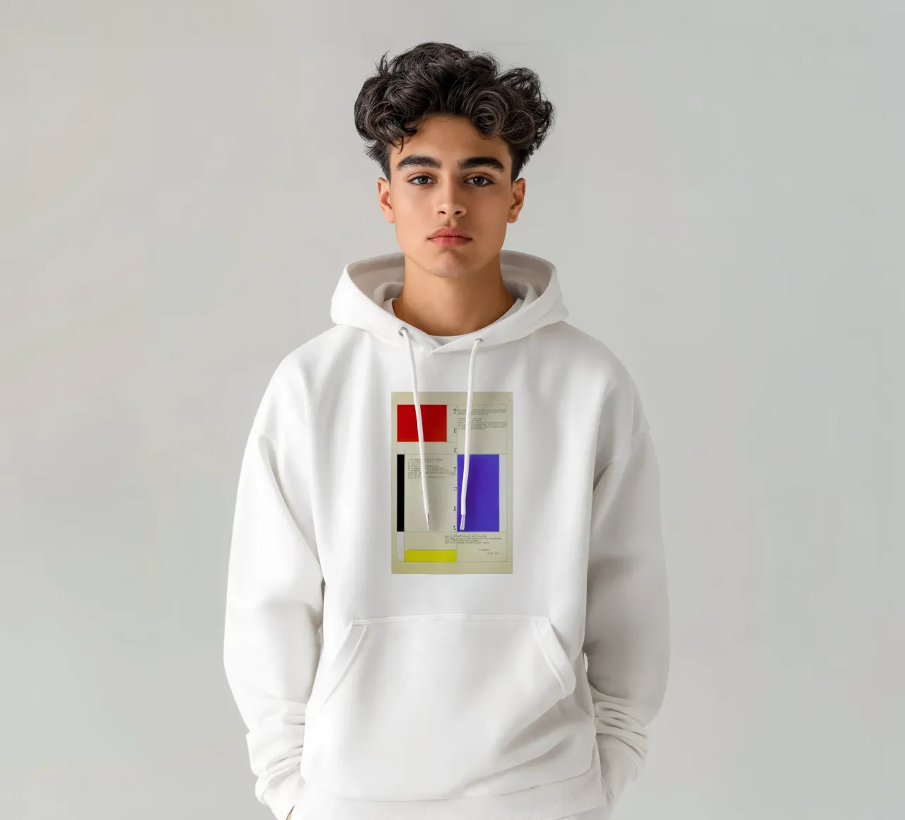 Mondrian - Textuel  (Text by M.Seuphor) hoodie by ARTOTHEK