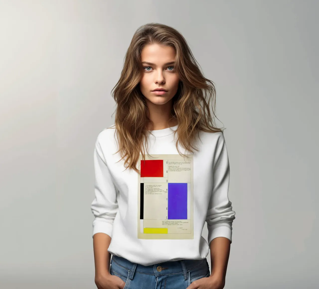 Mondrian - Textuel (Text by M.Seuphor) felpa da ARTOTHEK