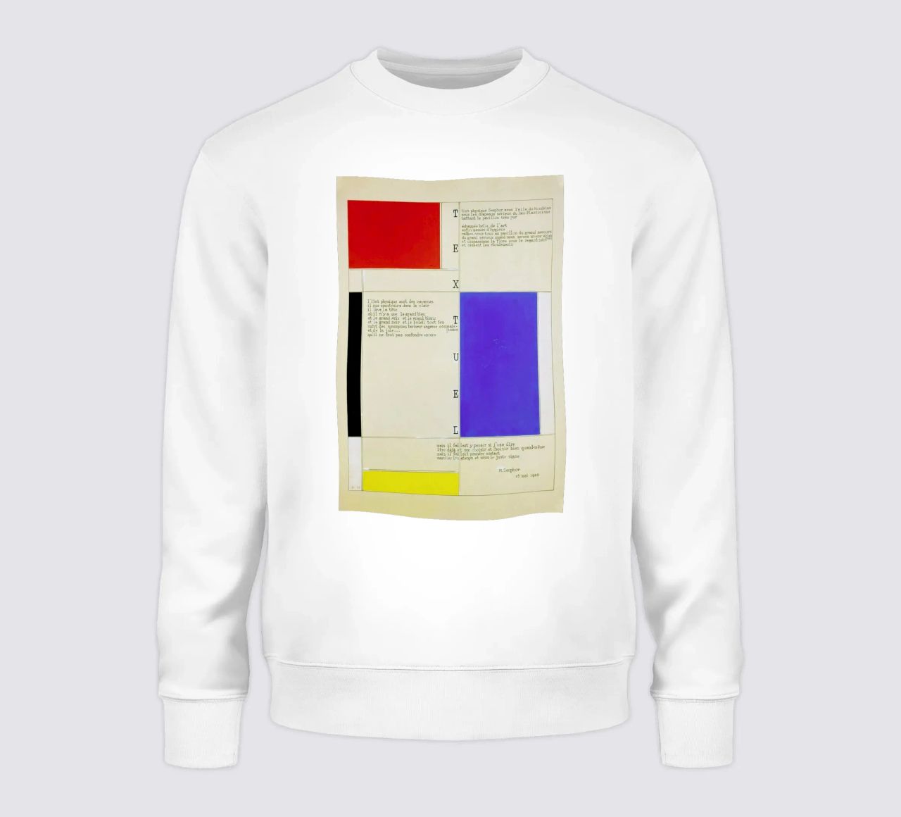 Mondrian - Textuel  (Text by M.Seuphor) felpa da ARTOTHEK