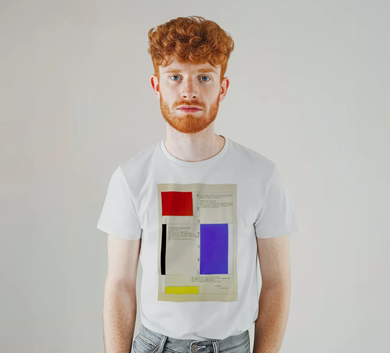 Mondrian - Textuel (Text by M.Seuphor) t-shirt da ARTOTHEK