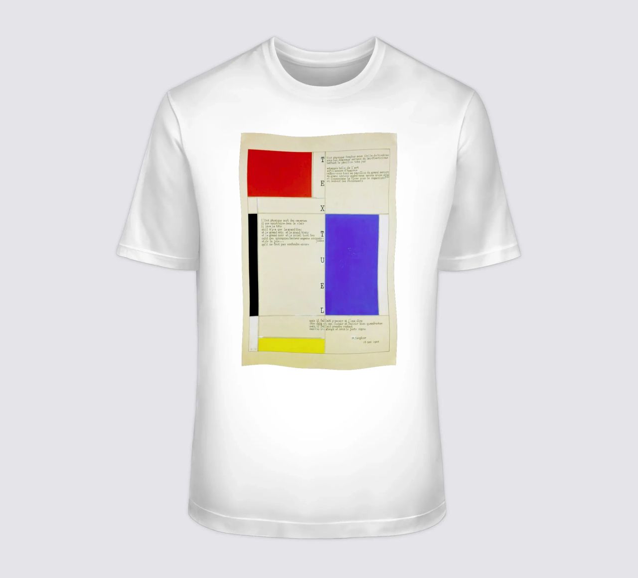 Mondrian - Textuel  (Text by M.Seuphor) t-shirt da ARTOTHEK