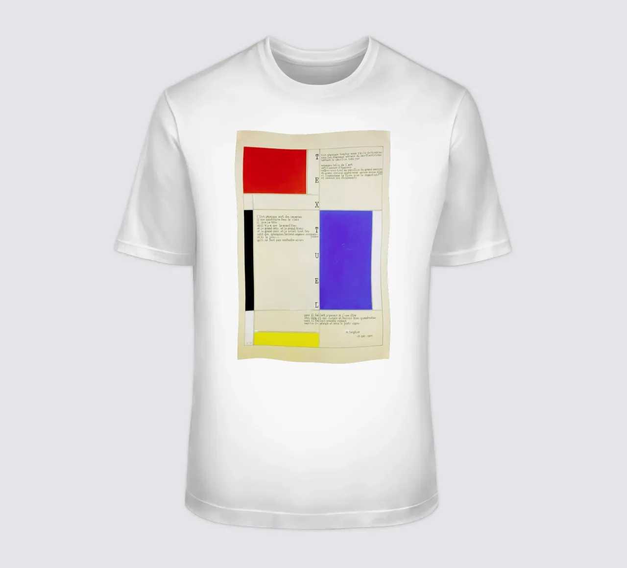 Mondrian - Textuel (Text by M.Seuphor) t-shirt da ARTOTHEK