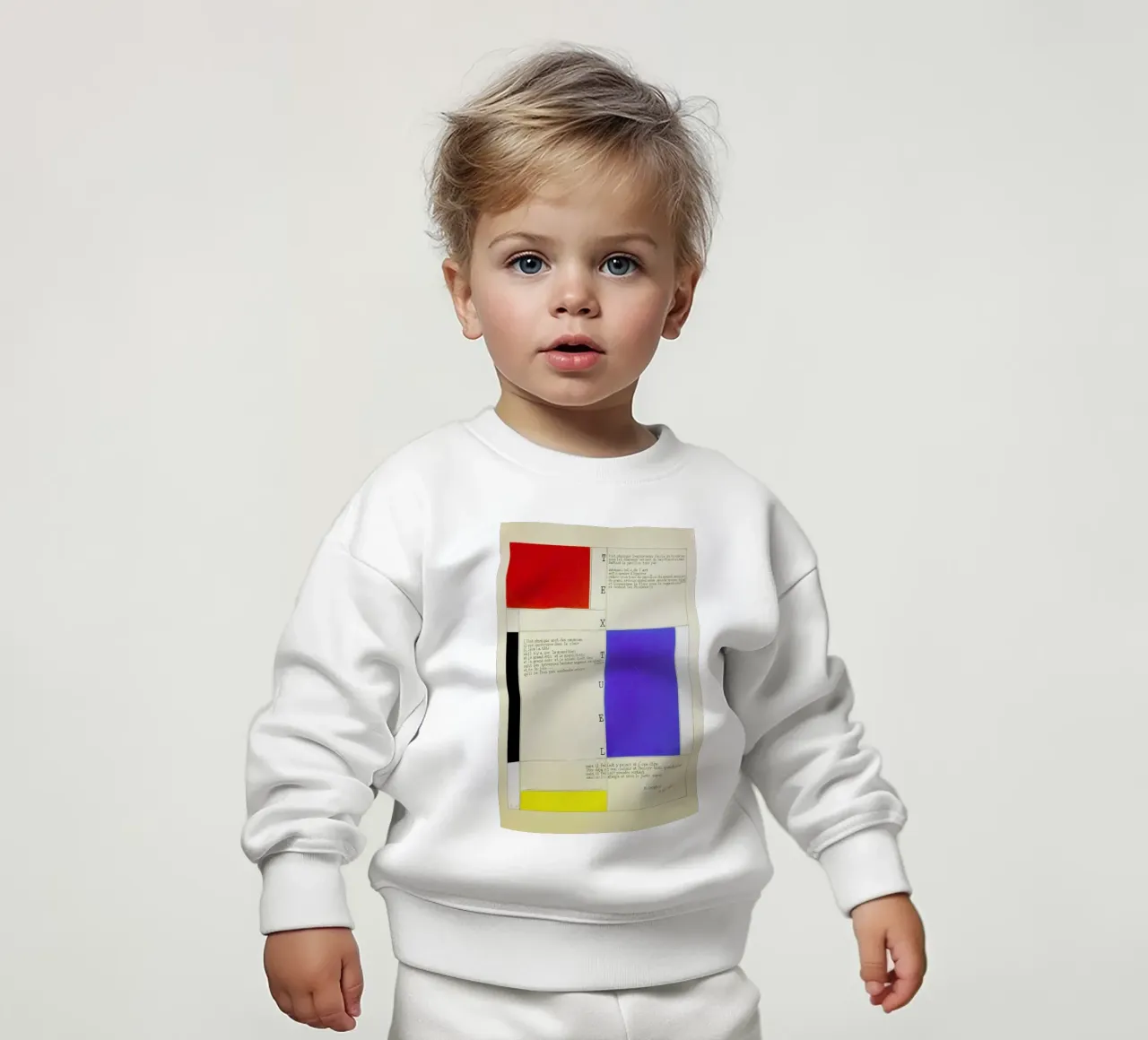 Mondrian - Textuel  (Text by M.Seuphor) baby sweatshirt by ARTOTHEK