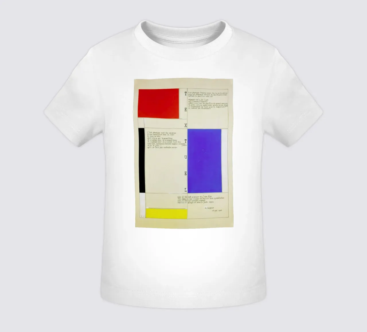 Mondrian - Textuel  (Text by M.Seuphor) maglietta neonato da ARTOTHEK