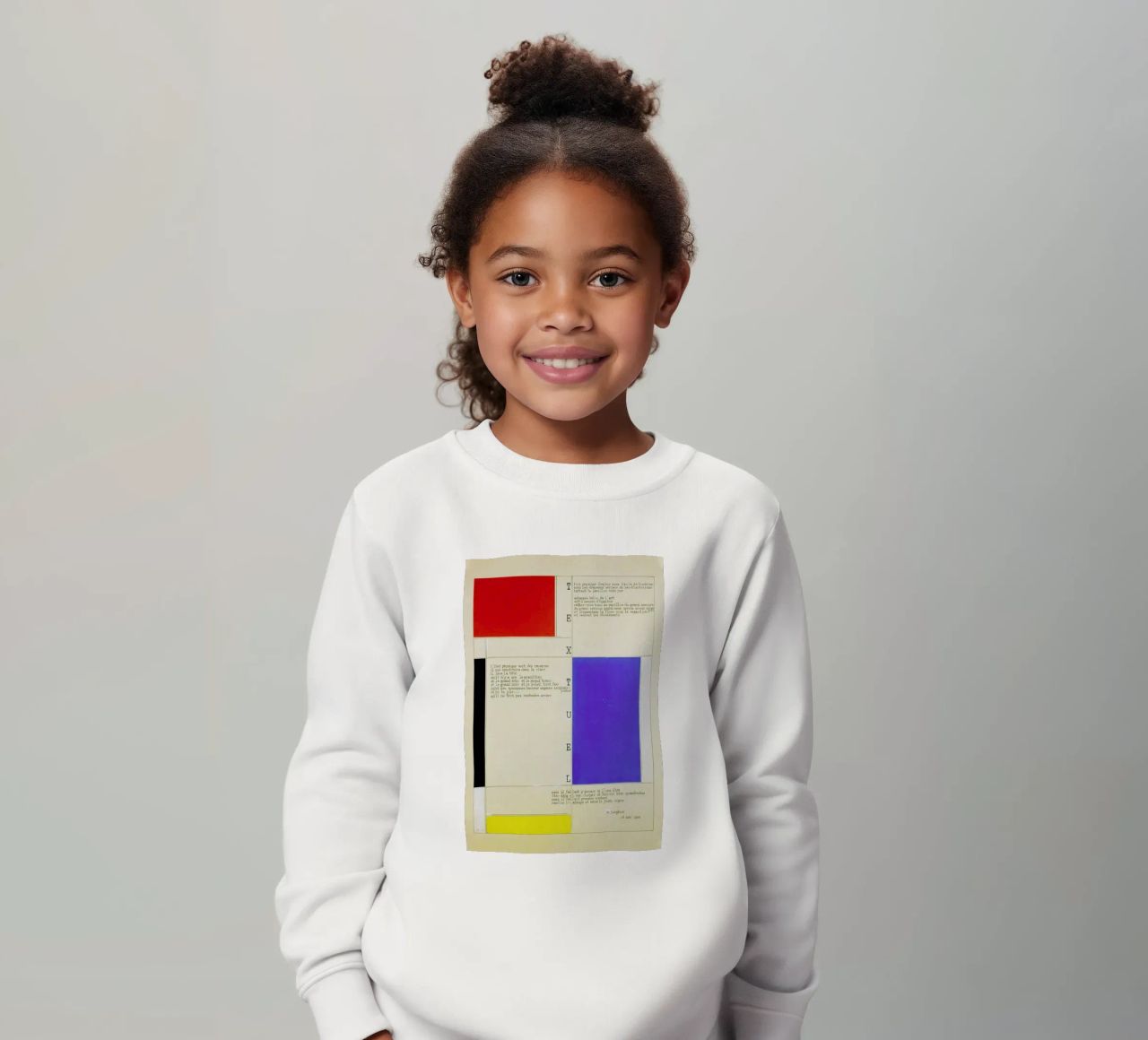 Mondrian - Textuel  (Text by M.Seuphor) felpa bambino da ARTOTHEK