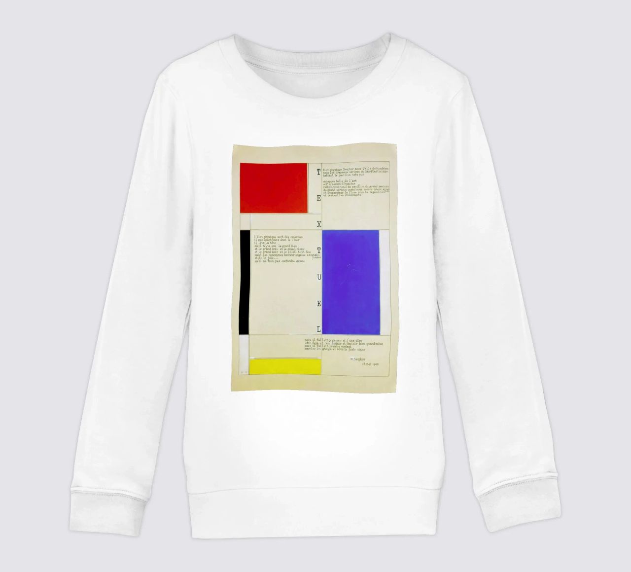 Mondrian - Textuel  (Text by M.Seuphor) felpa bambino da ARTOTHEK