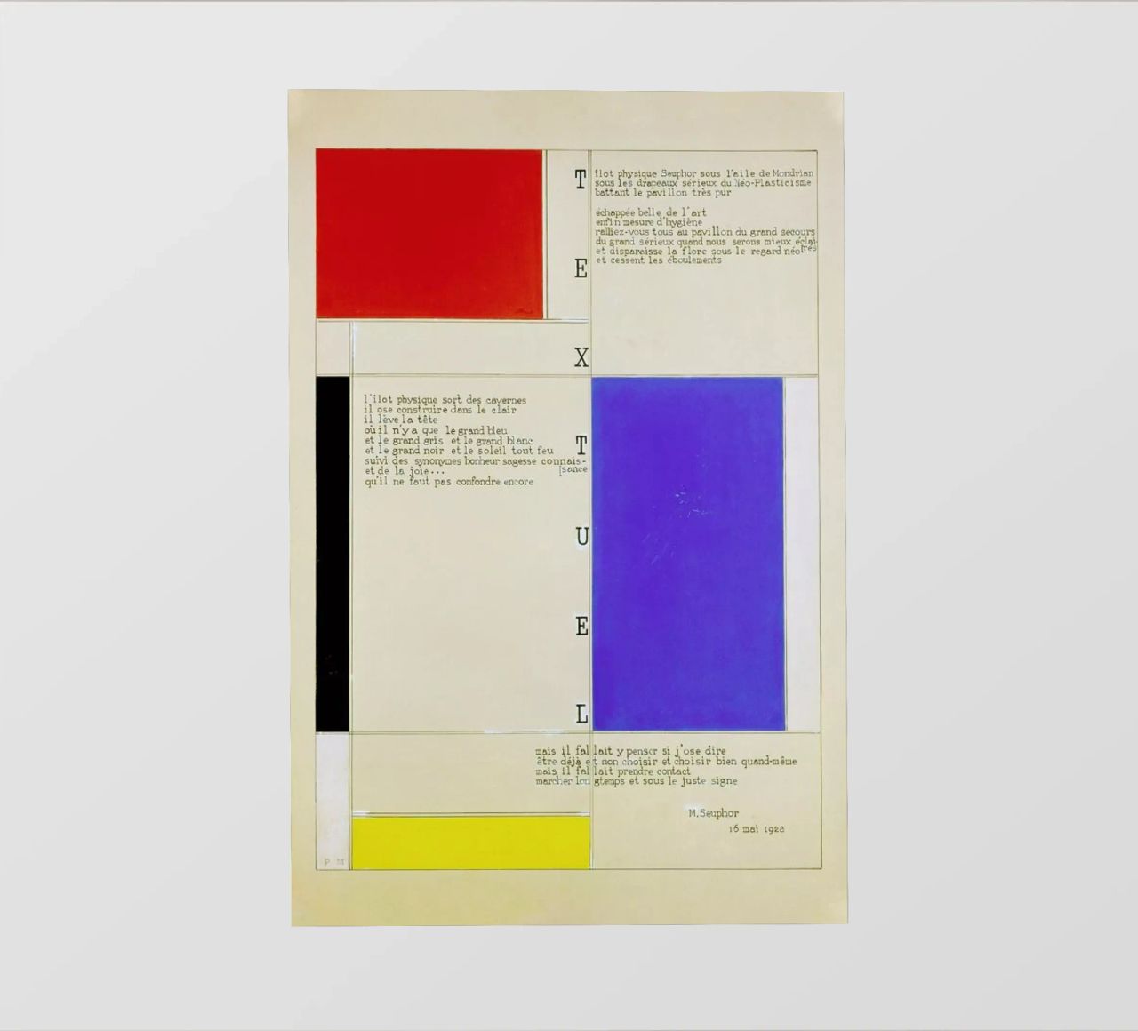 Mondrian - Textuel  (Text by M.Seuphor) pellicola backlit da ARTOTHEK