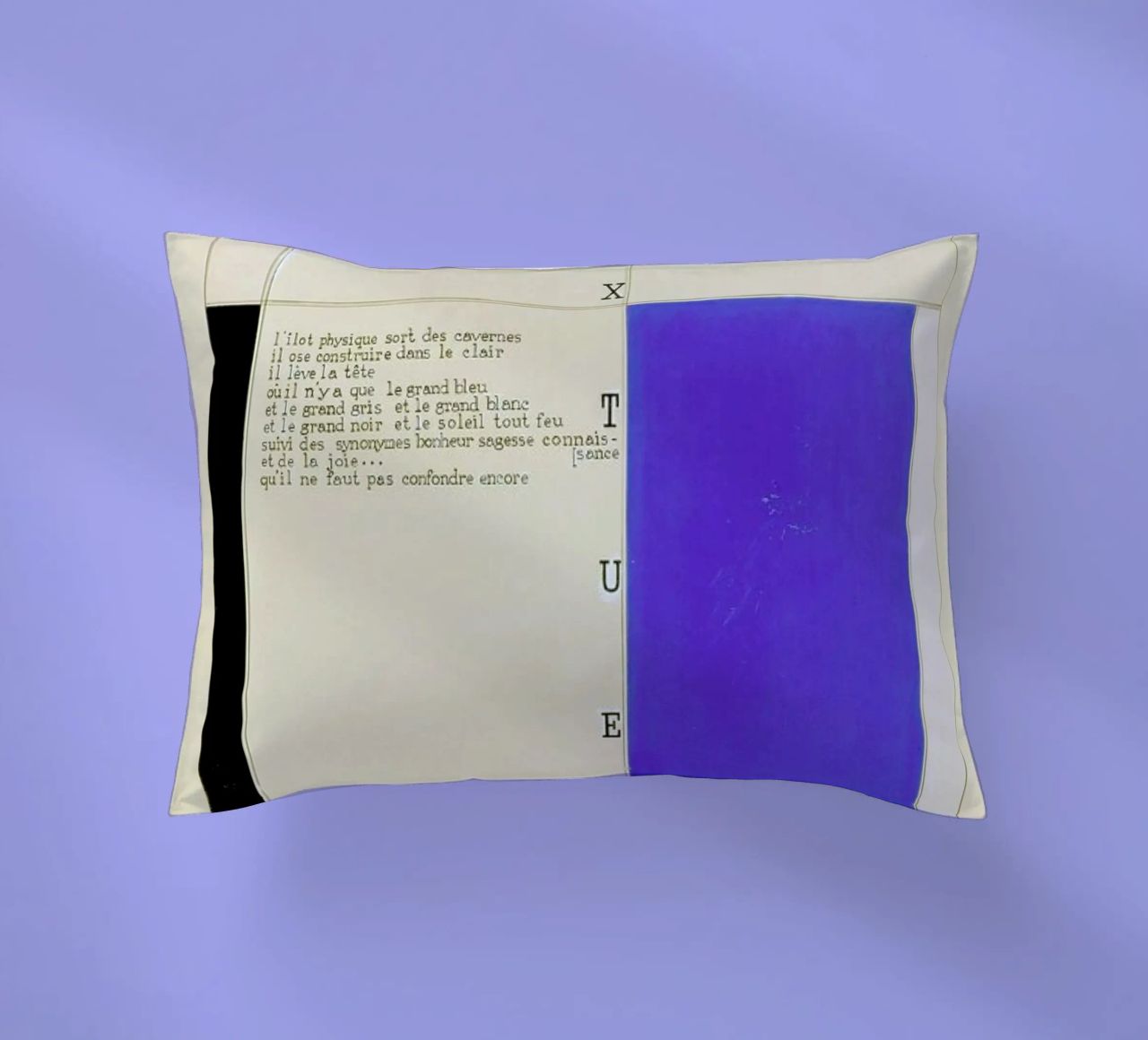 Mondrian - Textuel  (Text by M.Seuphor) cuscino da ARTOTHEK