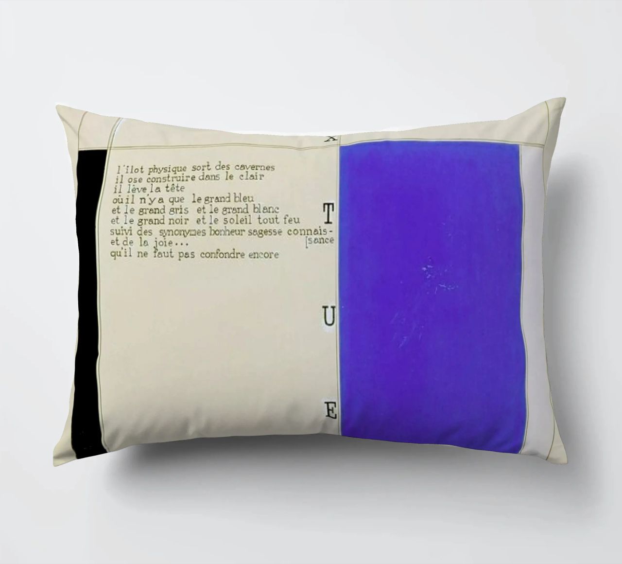 Mondrian - Textuel  (Text by M.Seuphor) cuscino da ARTOTHEK