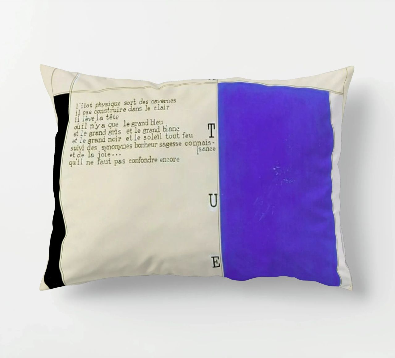 Mondrian - Textuel  (Text by M.Seuphor) cuscino da ARTOTHEK
