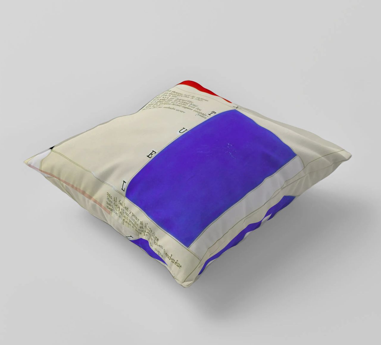 Mondrian - Textuel  (Text by M.Seuphor) cuscino da ARTOTHEK