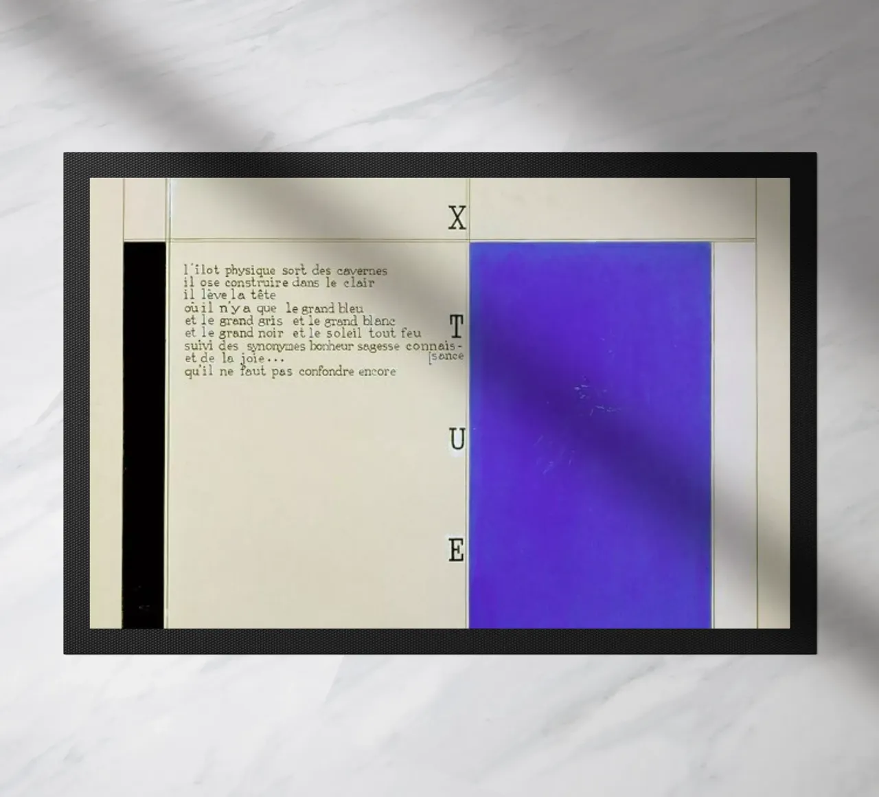 Mondrian - Textuel  (Text by M.Seuphor) felpudo de ARTOTHEK