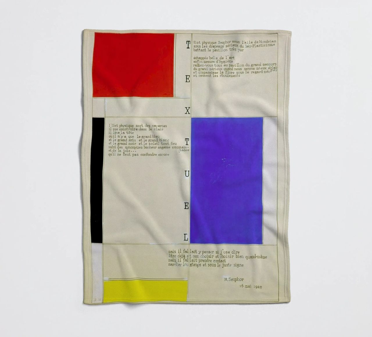 Mondrian - Textuel  (Text by M.Seuphor) coperta in pile da ARTOTHEK