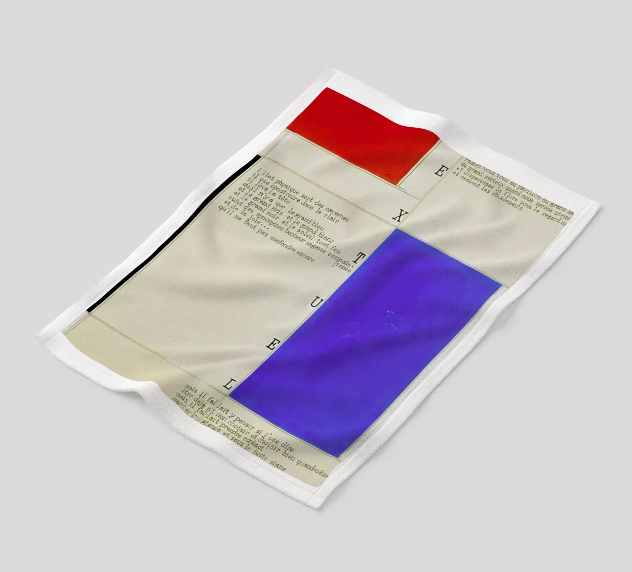 Mondrian - Textuel  (Text by M.Seuphor) manta de franela de ARTOTHEK