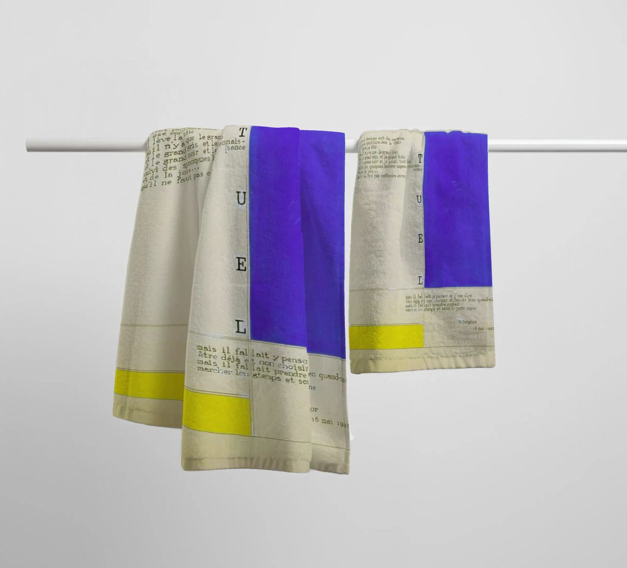 Mondrian - Textuel  (Text by M.Seuphor) asciugamano da bagno da ARTOTHEK