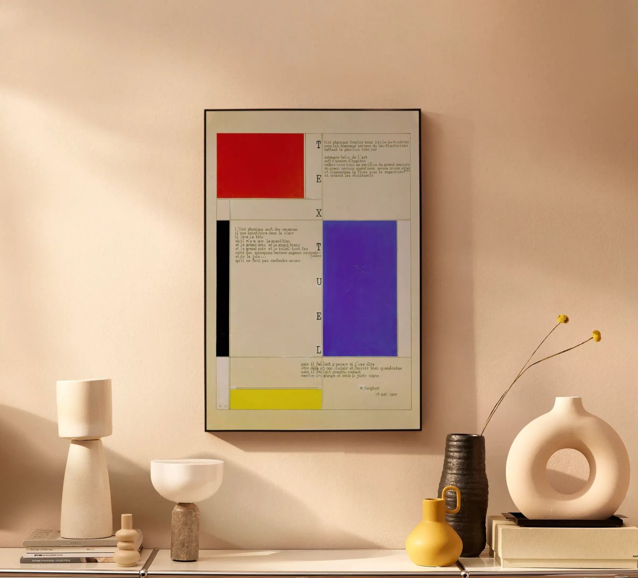 Mondrian - Textuel  (Text by M.Seuphor) plexiglass da ARTOTHEK