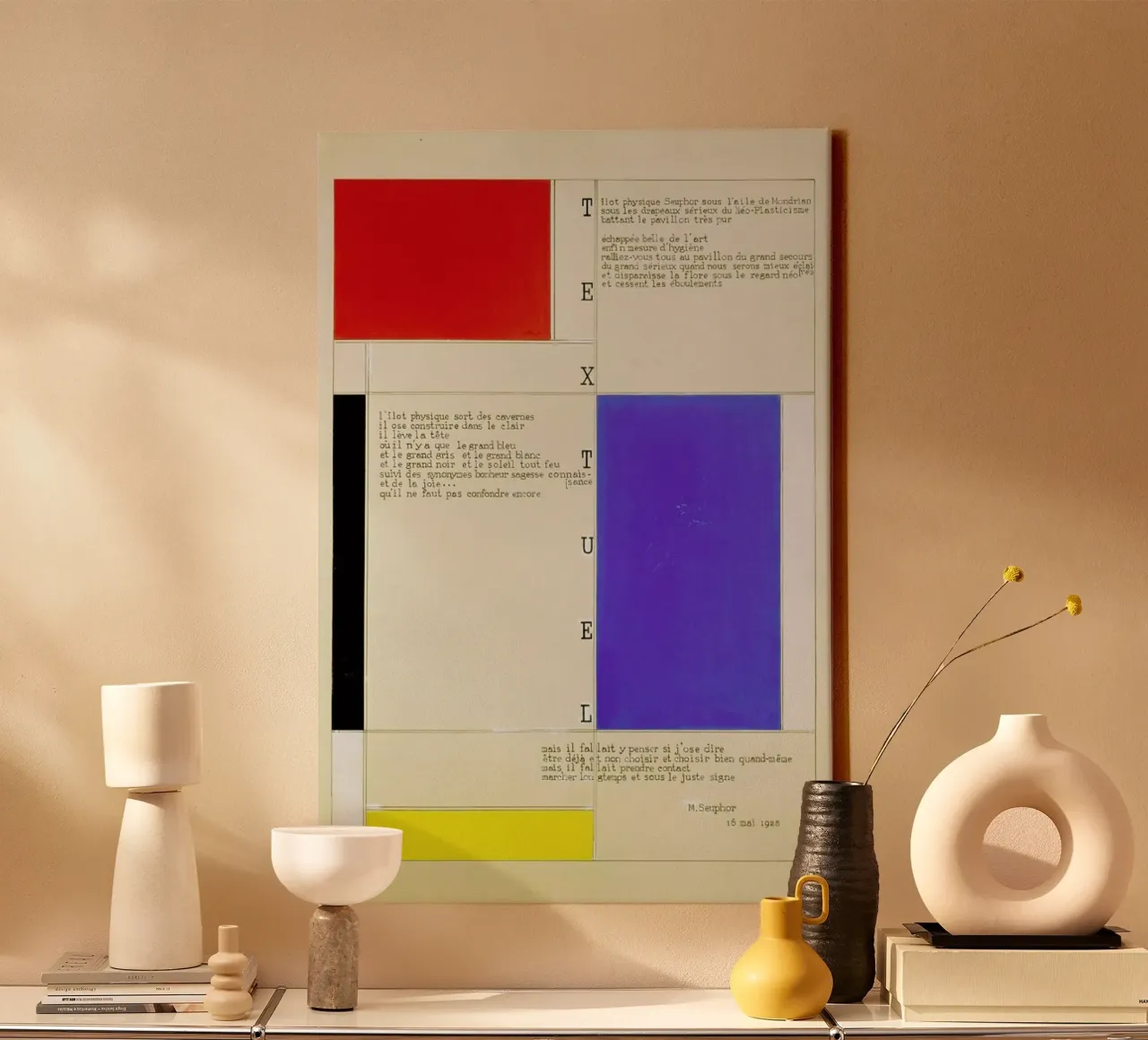 Mondrian - Textuel  (Text by M.Seuphor) tela da ARTOTHEK