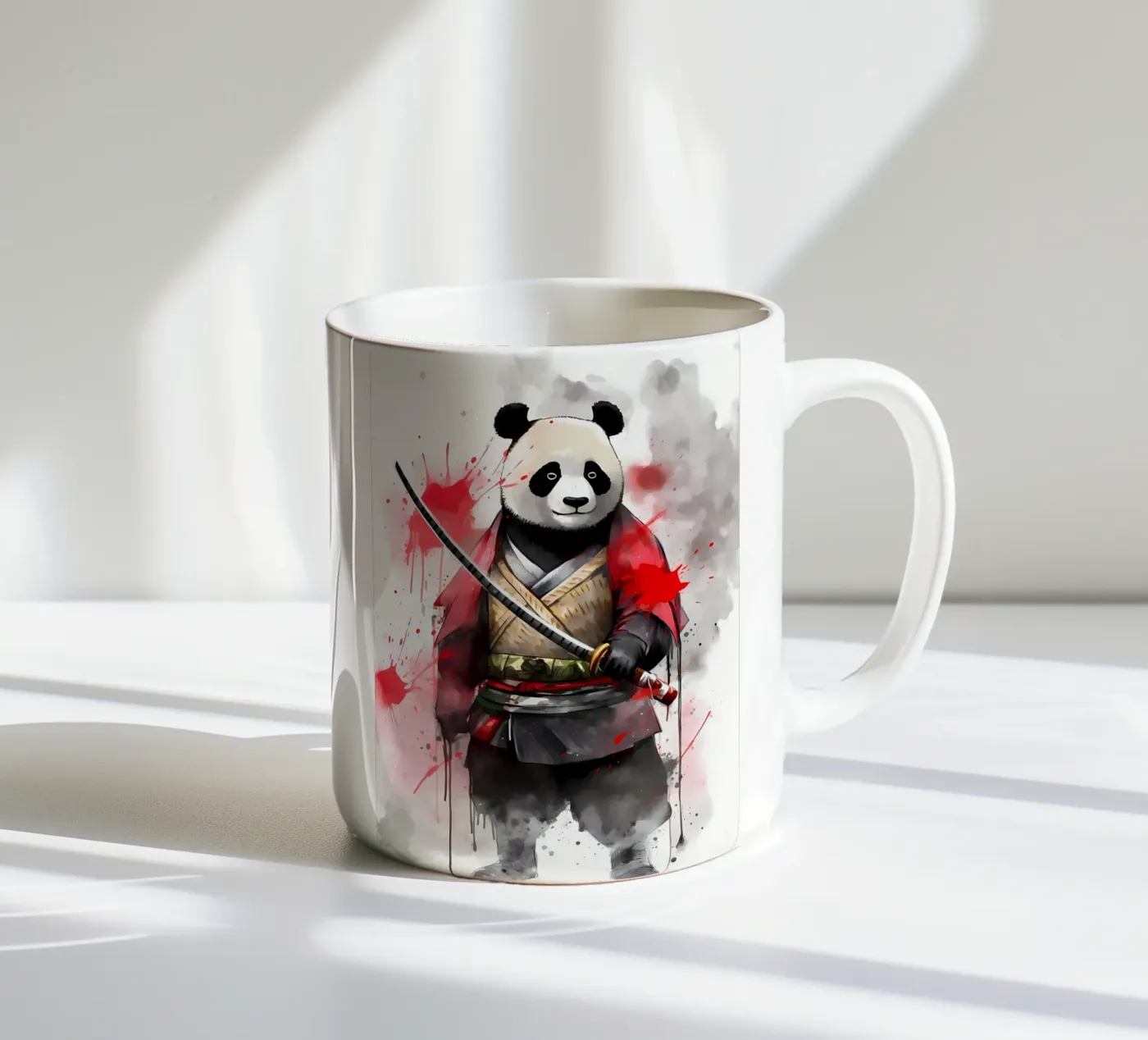 Panda ceramic mug by James M Coyle